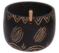 Bol Distributeur de laine imprimé tribal en bois - Knitpro(...) - Marron Marron G