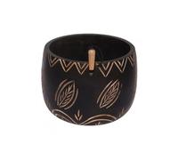 Bol Distributeur de laine imprimé tribal en bois -(...) - Marron