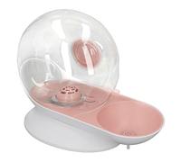 Bol Distributeur d'eau pour Animaux de Compagnie, Abreuvoir Automatique pour Chien Grande capacité 2,8 L Transparent pour Petits Animaux de Compagnie (Rose)