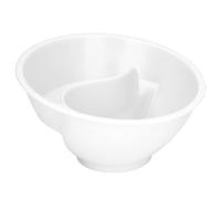 Bol Divisé à Céréales, Bol Séparé à Deux Côtés, Bol à Collation Séparé Empilable Polyvalent(Blanc) Outils d'alimentation complémentaires
