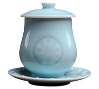Bol d'offrande d'eau bouddhiste en céramique, tasse d'approvisionnement en eau bénite for le culte de Bouddha, 7 x 10 x 10,3 cm, 1 pièce