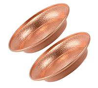 Bol d'offrande en cuivre pour eau bénite, assiette de méditation, design multicolore, 2 pièces