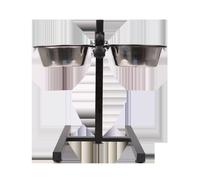 Bol Double avec étagère réglable, idéal pour Animaux de Compagnie, facilite l'alimentation et l'eau de manière organisée et Pratique.