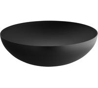 Alessi Double DUL02/32BT - Bol à Double Paroi en Acier Coloré à La Résine Au Époxyde, Noir Avec Décoration en Relief, 10 x 34 x 33