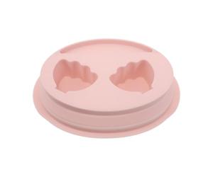 Bol Double de Trempage pour Ongles en Silicone Rose, Manucure | Salon Professionnel, Submersion Complète des Doigts, Soin Cuticules, Format 9,5x7 Pouces, Design Portable