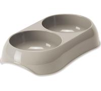 Bol double MAGIC CAT gris plastique 400 ml
