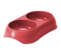 Bol double MAGIC CAT rouge plastique 400 ml