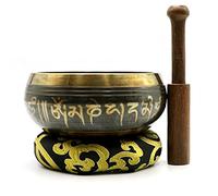 Bol du Bouddha du Tibet, Bol Fait Main au Népal, Bol du la Méditation Yoga, Artisanat du Carillon en Laiton, Bol tibétain pour la musicothérapie