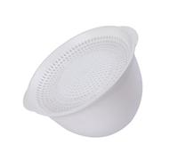 Bol Égouttage Micro-ondes en Plastique Blanc pour Fruits et Légumes | Préparation D’un Seul Bol, Réchauffage Facile, Surface Lisse, Usage Extérieur, Étudiants et Familles