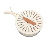 Bol égouttoir Multifonctionnel, Passoire de Cuisine 3 en 1 avec Couvercle, Poignée Pliable, Passoire de Cuisine, Bol de Lavage de Fruits et Légumes à Double Couche pour le (BROWN)