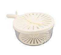 Bol égouttoir Multifonctionnel, Passoire de Cuisine 3 en 1 avec Couvercle, Poignée Pliable, Passoire de Cuisine, Bol de Lavage de Fruits et Légumes à Double Couche pour le (WHITE)