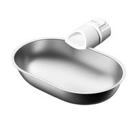 Bol en acier inoxydable 2026 pour Smart Water & Tilt Style (convient aux systèmes de réservoir), construction robuste, surface lisse, facile à nettoyer (argent, 12,5 x 5 cm)