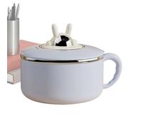 Bol en acier inoxydable 304 - Grand pot de 1200 ml avec couvercle - Bol de drainage pour riz, soupe, fruits, sandwichs, légumes - Pour dortoir, maison, bureau, communion