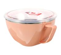 Bol En Acier Inoxydable Avec Poignée Et Couvercle Pour Soupe Et Nouilles