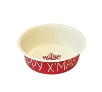 Bol en acier inoxydable Nobby Pet Happy Xmas Beige 17,0 cm / 0,84 L