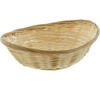Bol en bambou Courbe Décoration Rangement Coupe à fruits Table Corbeille 25cm