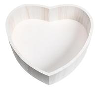 Bol en Bois de Cœur, Support de Pose pour -né | Surface Lisse, Blanc Minimaliste, pour Photos de Saint-valentin, Fonds, Petits Souvenirs et Séances à Maison