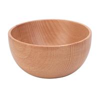 Bol en bois, forme ronde fait à la main en bois bol à manger ustensiles récipient alimentaire vaisselle accessoire de cuisine pour soupe de salade de fruits de riz(12 * 6cm)