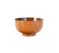 Bol en bois massif pour un usage quotidien en cuisine compatible avec les nouilles de riz, soupe, sauces, sauces, sauces, salsa et présentation de desserts (14 cm)