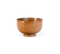 Bol en bois pour riz, soupe, fruits, salade, aliments, ustensiles de table (13 cm)