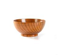 Bol en bois pour riz, soupe, fruits, salade, aliments, ustensiles de table (18 cm)