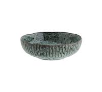 Bol en céramique bleu, rond, compatible lave-vaisselle, compatible micro-ondes - Madam Stoltz, Ocean - Ø26x8 cm