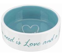 Bol en céramique Pet's Home 0,3 l/ø 12 cm crème/pétrole