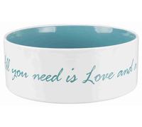 Bol en céramique Pet's Home 1,4 l/ø 20 cm crème/pétrole