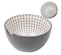 Bol en céramique pour ranger le tricot et le crochet, bol décoratif fabriqué à la main, design rustique en relief avec finition lisse | Accessoire fonctionnel pour les amateurs d'art en fibre pour