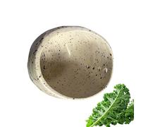 Bol en céramique - Râpe pour chou frisé et blettes à carde, bol d'ustensile de cuisine avec 4 trous, bac de récupération des feuilles fraîches, séparation des feuilles facile à nettoyer pour la