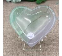 Bol en cristal naturel de fluorite, pierre de quartz, cœur d'amour, guérison exquise, artisanat créatif, porte-bonheur, 126 g, 6,6 cm