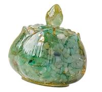 Bol en cristaux avec pierre naturelle - Rangement décoratif pour la maison - Cadeau idéal pour la maison