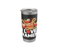 Bol en forme de cœur I Love Ramen Noodles Gobelet isotherme en acier inoxydable double paroi