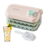 Bol en forme de glace -IC -Bol avec couvercle et poubelle, fabricant de glace congélateur à double couche -blett avec récipient et pelle | Facile à relâcher, accessoires de bar à quatre-vingts tiges