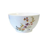 Bol en grès blanc clélia floral 480 ml