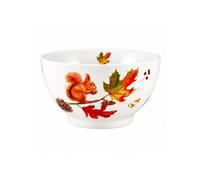 Bol en grès Ecureuil d'automne 480 ml Blanc