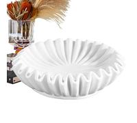 Bol En Marbre Décoratif - Grand Bol Festonné En Pierre Pour Table Basse, Objets Décoratifs En Céramique
