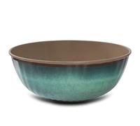 Bol en mélamine - Jesolo Vert aspect pierre Ø27 cm - 3,5 Litres Passe au lave-vaisselle Vaisselle de camping Bol de service Camping Plein air Jardin Bol pour fruits Rond vaisselle en mélamine moderne