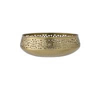 Bol en métal doré, perforé, rond, pour fruits - Bloomingville, Aisha - Ø36x13 cm