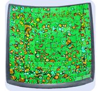 Bol en mosaïque Bol en argile Bol en verre Bol déco Mosaïque artisanat pierres en verre Déco carré multicolore moyen, vert