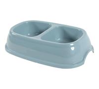 Bol en plastique antidérapant double Zolux Bleu 2x200 ml