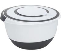 Bol en plastique avec couvercle anti-éclaboussures - 5 litres - Saladier avec fond antidérapant