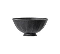 Bol en porcelaine noir, rond, compatible lave-vaisselle, compatible four, apte au contact alimentaire - Bloomingville, Yoko - Ø14x7 cm
