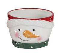Bol en relief en céramique 45 cl CHRISTMAS TIME bonhomme de neige