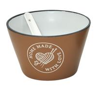 Bol en relief en grès 50 cl collection TRICOT ET SAVEURS terracotta