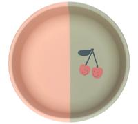 LÄSSIG Baby Silikon Kinderschüssel/Silicone Bowl Happy Fruits Cherry