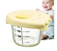 Bol en verre de dessin animé, bols de nourriture pour, bols de nuit en verre avec couvercle de dinosaure de 230 ml