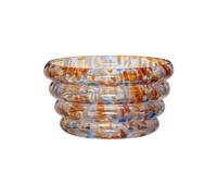 Bol en verre multicolore, grand, rond, fait main - Hübsch, Blaze - Ø31x17 cm