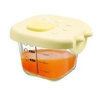 Bol En Verre Pour - Récipient De Préparation Alimentaire De 230 Ml, Plat De Service En Petite Portion, Couvercle En Silicone Dinosaure | Bol De Stockage De Céréales À L'avoine Pour Bébé, Pour