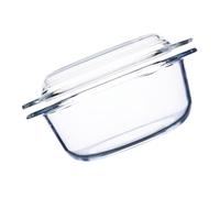 Bol en Verre Trempé pour Four et Micro-ondes 1l, avec Couvercle | Moulage Monobloc sans Joint, Surface Lisse Transparente, Cuisson Visible, pour Fruits, Salades, Pâtes